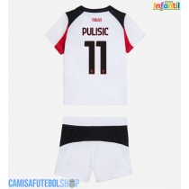Camisa de time de futebol AC Milan Christian Pulisic #11 Replicas 2º Equipamento Infantil 2025-26 Manga Curta (+ Calças curtas)